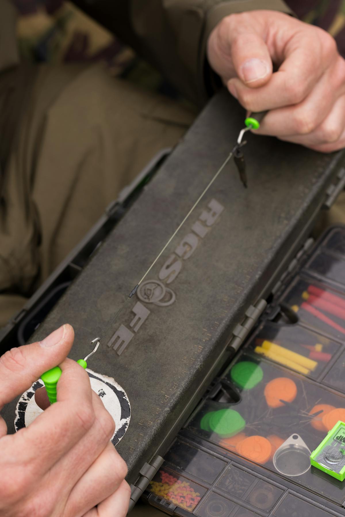 Our hook links are strong enough to land any carp in the country, as long as they've been knotted or crimped properly, so it is worth giving it a test after tying a rig