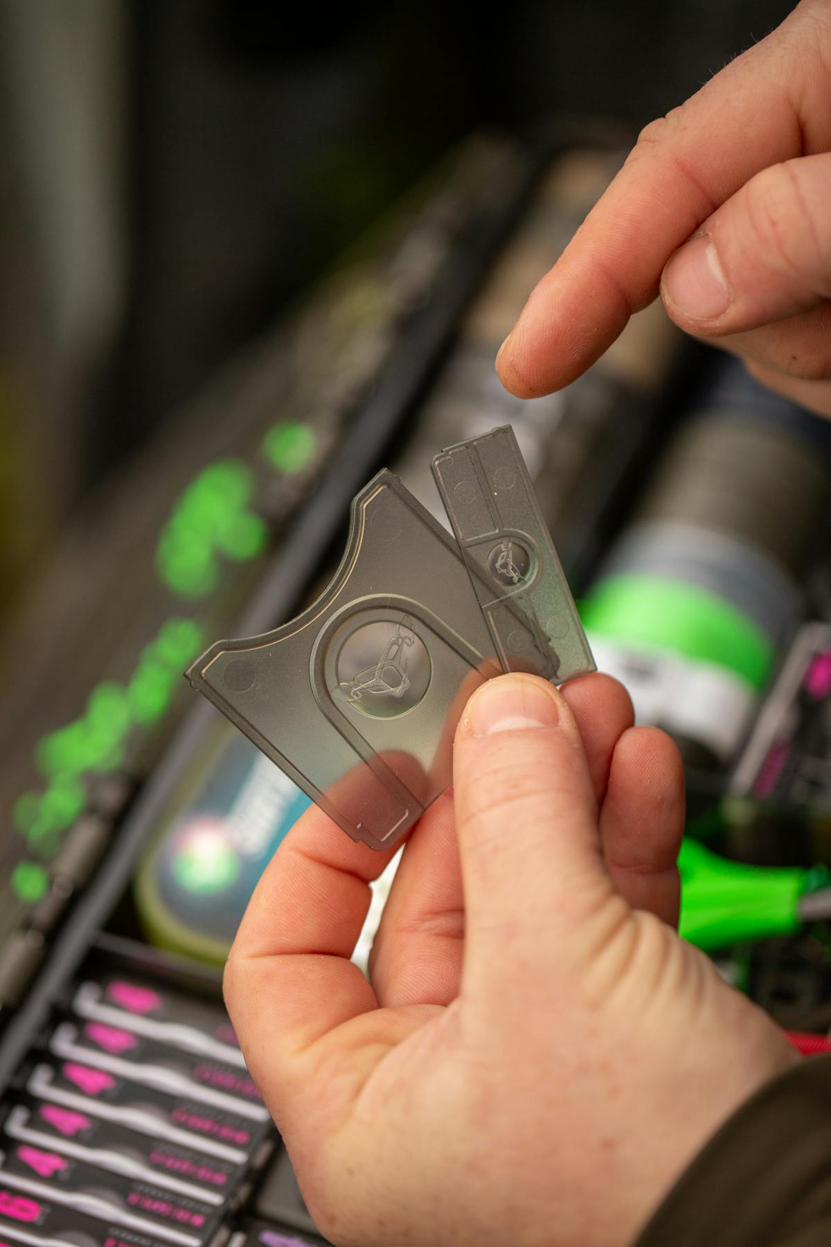 The Korda Tackle Box Large can be personalised via removable dividers