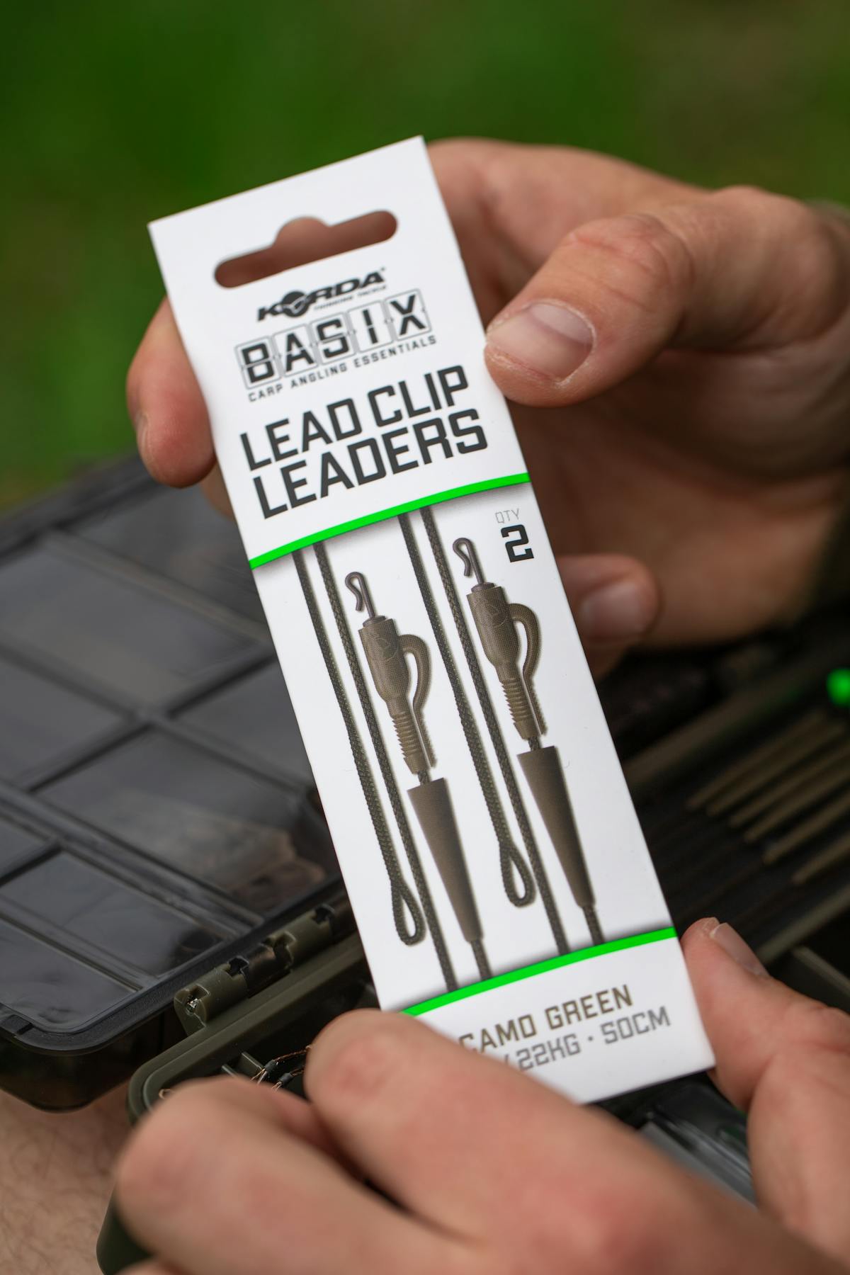 Basix Lead Clip Leaders make it easy to set up, simply tie one on - you can form an additional loop in your main line and connect them loop-to-loop - and add a lead plus your hook link
