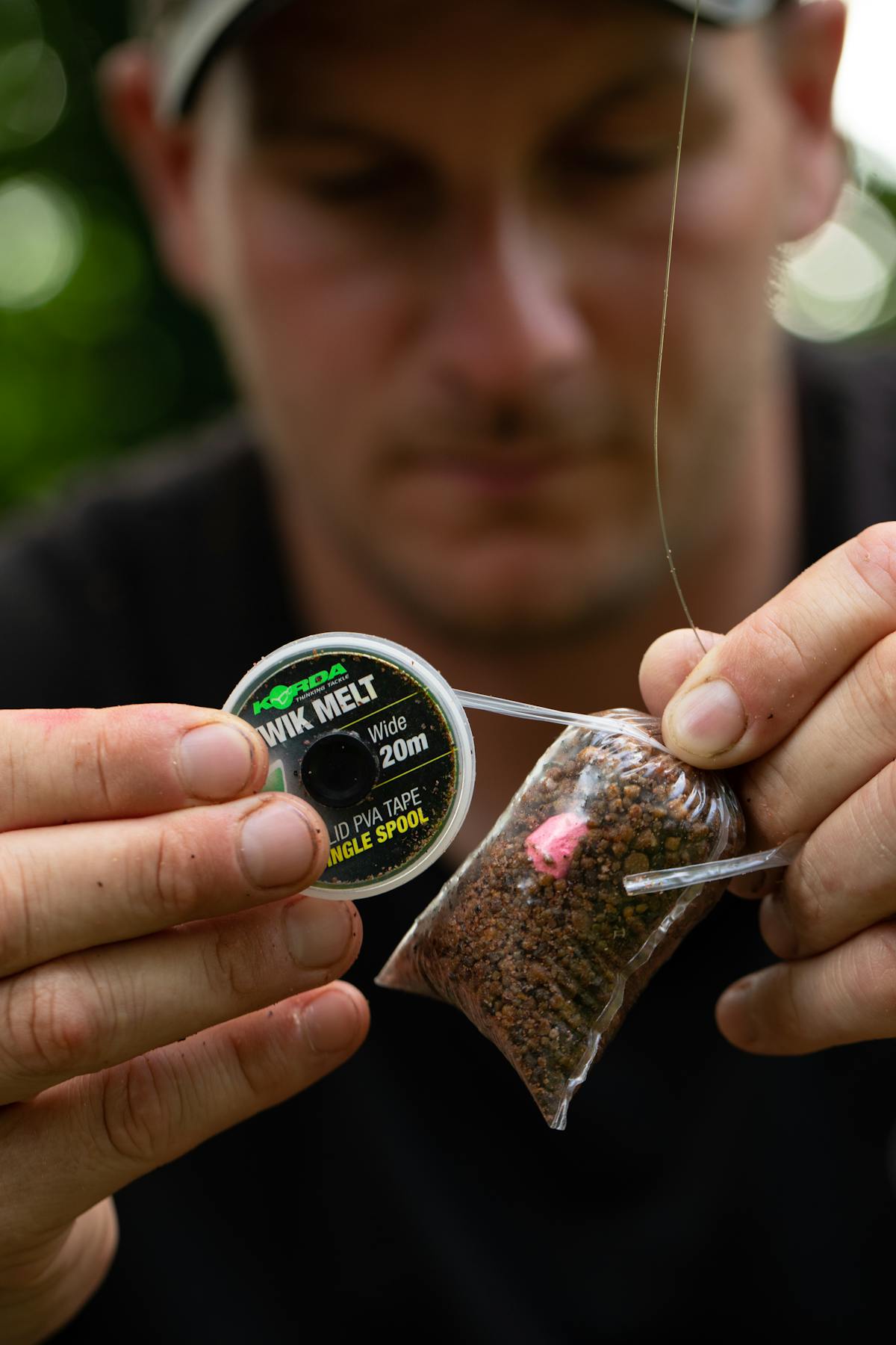 PVA tape is Rob's preferred choice for sealing the bag after adding a mixture of pellets - Mainline, CC Moore and various other companies sell mixes aimed at this type of fishing