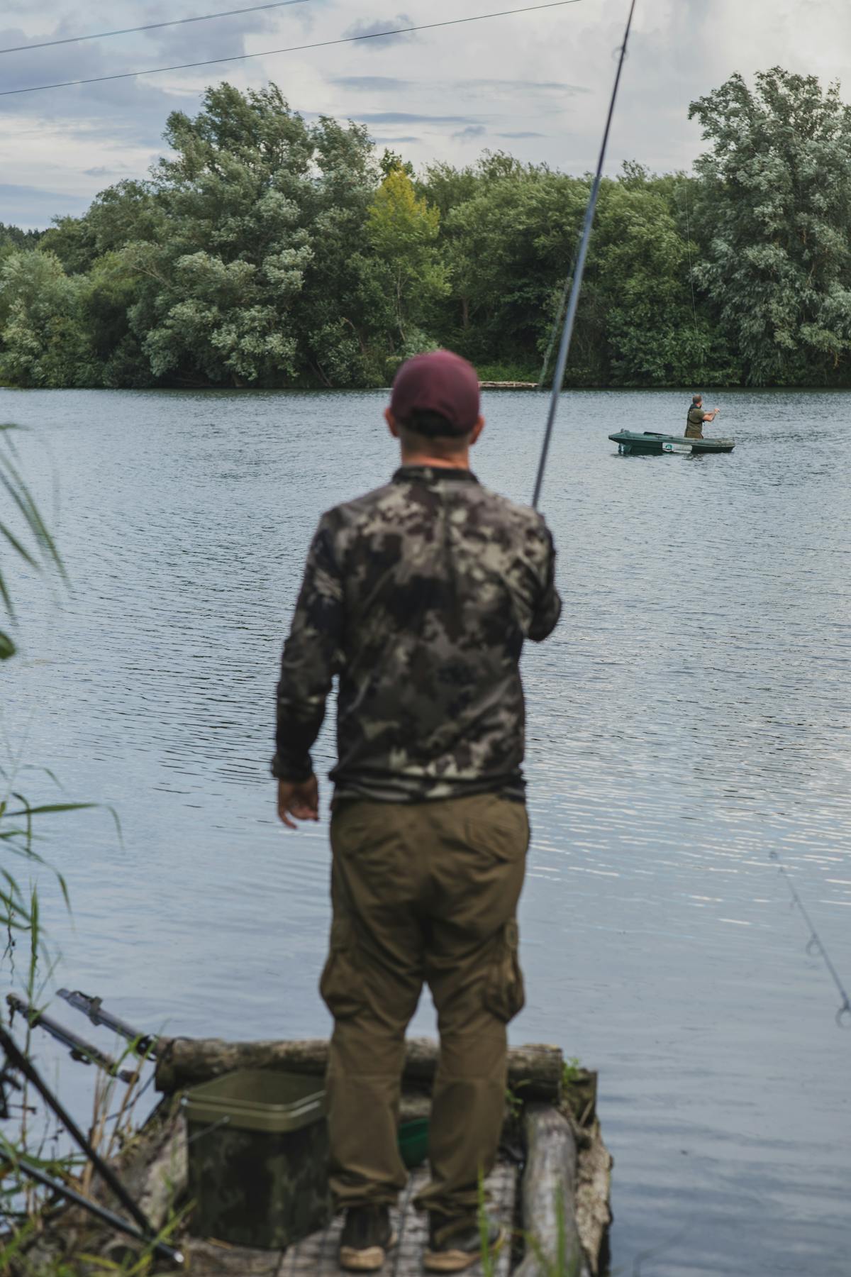 When all else fails, and where allowed, a boat can be used to free the fish from weed