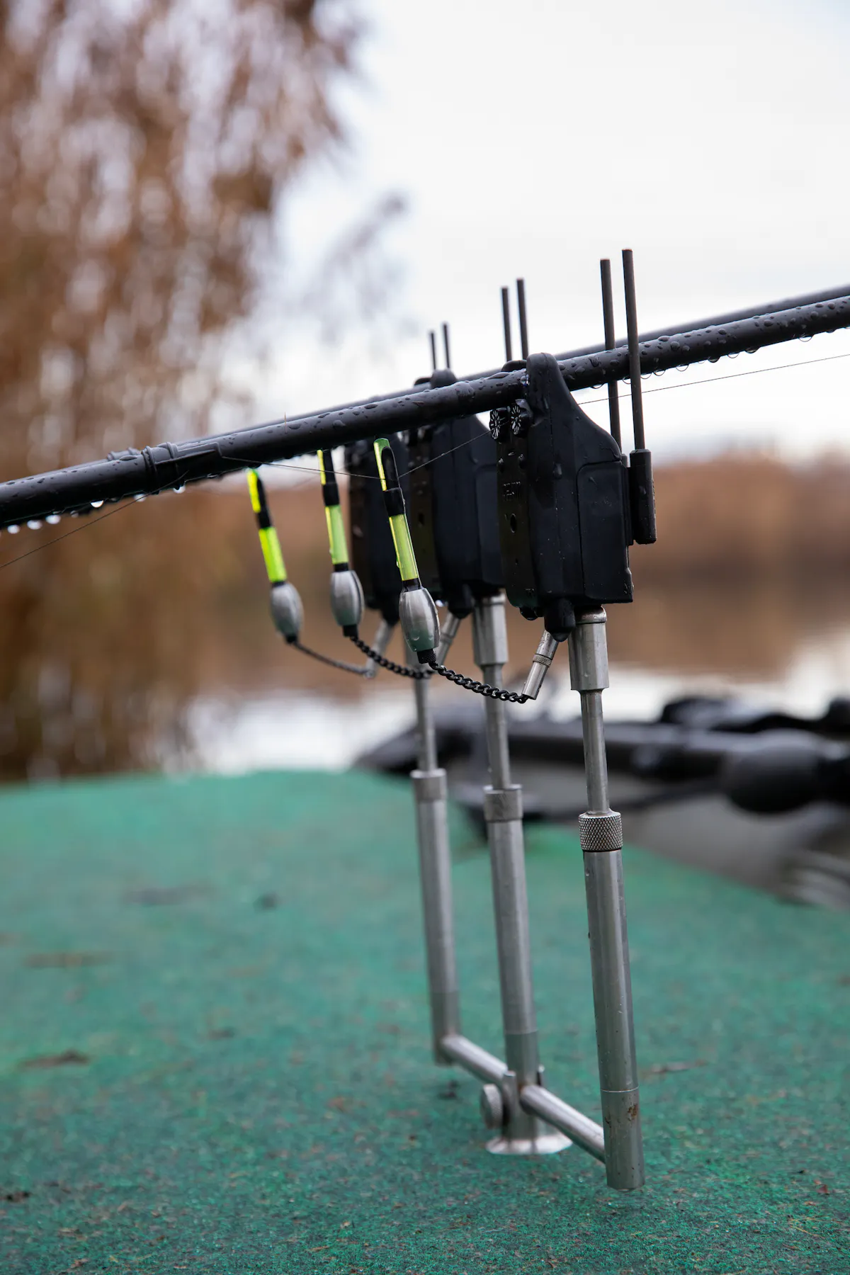 Whatever type of ground you are set up on, you need a rod support system that is stable and can't be pulled over