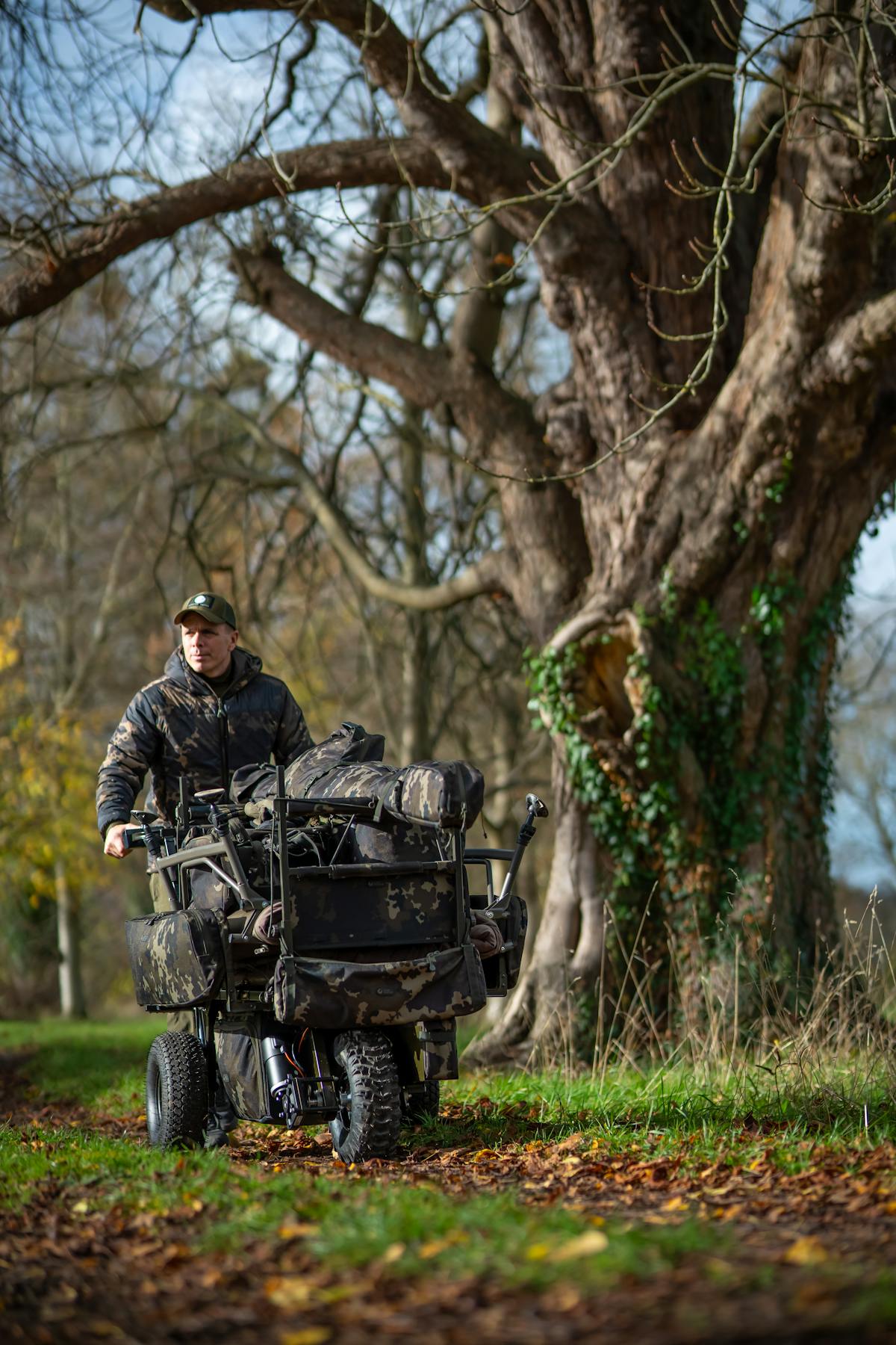 A powered Carp Porter makes life incredibly easy for carp anglers, whether traversing muddy tracks or going truly 'off road'