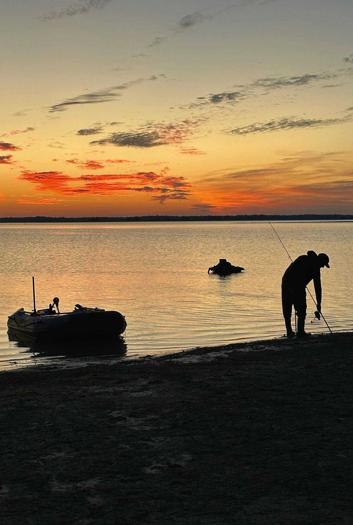 Using single bank sticks allows you to space your rods out and leave room for coming back to the bank in the boat without catching your other lines