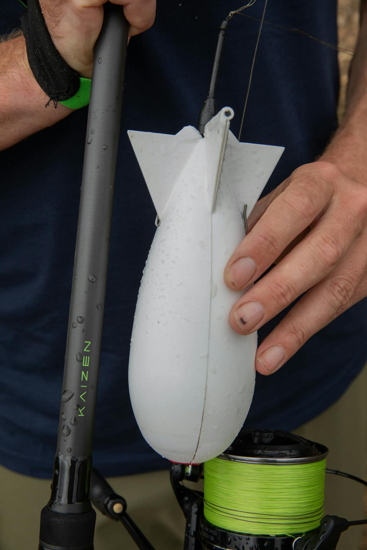 With the right tackle, such as a Korda Kaizen Green spod rod, spodding is easy