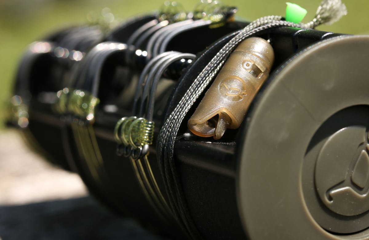Korda Chod Safe will also hold leaders - pull out of outer casing to access