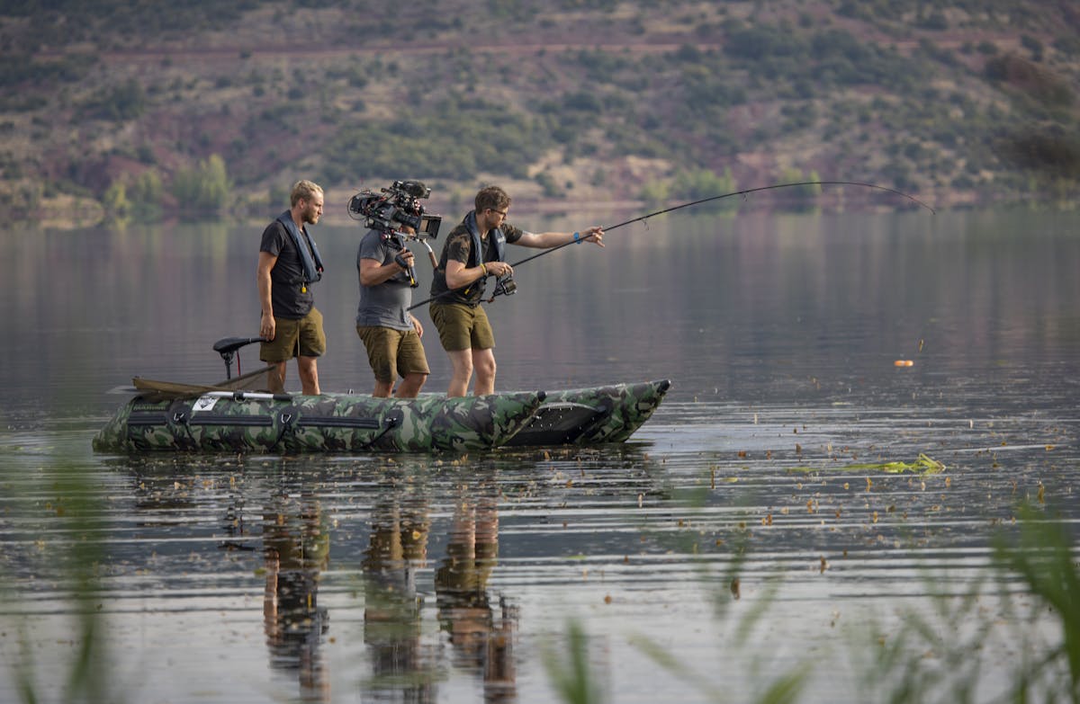 Playing fish from a boat takes a bit of getting used to and is a lot easier if there are two of, but with practice it becomes second nature