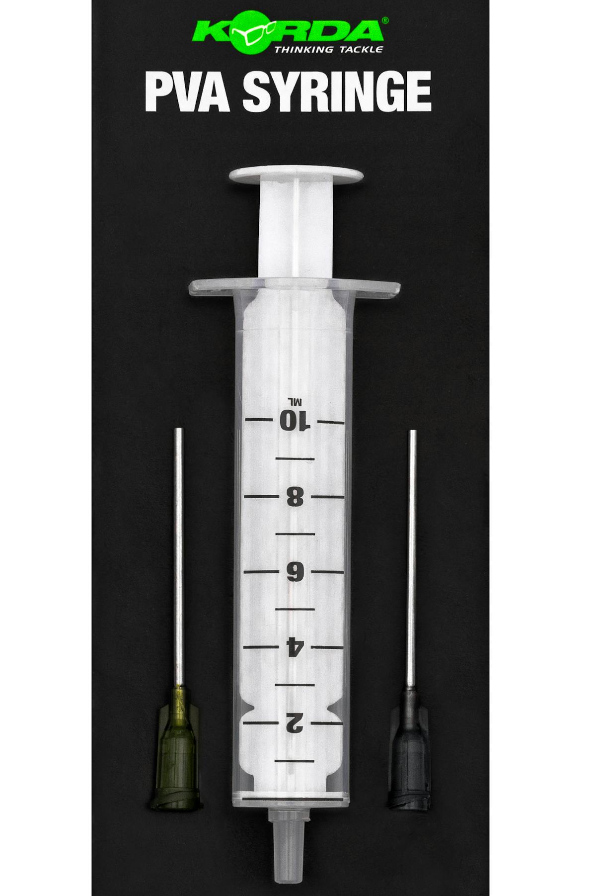 The Korda PVA Syringe makes it very easy to inject liquids into solid bags