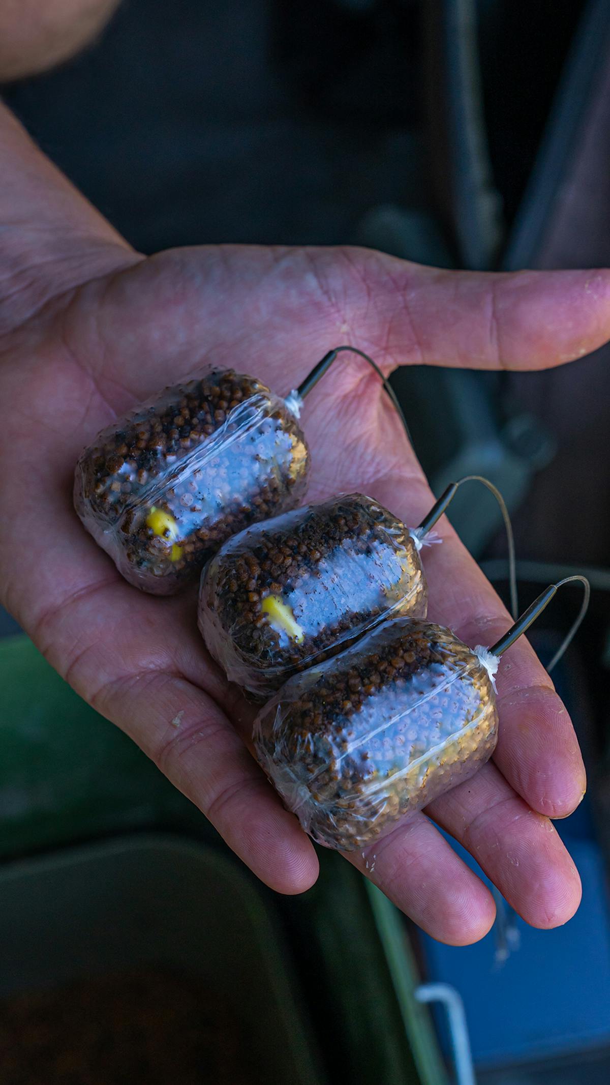 PVA bags are great for carp fishing, with hookbaits carefully selected to be as effective as possible