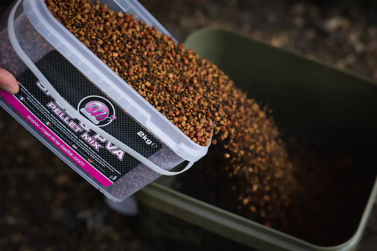 Smaller pellets are ideal for solid bag fishing