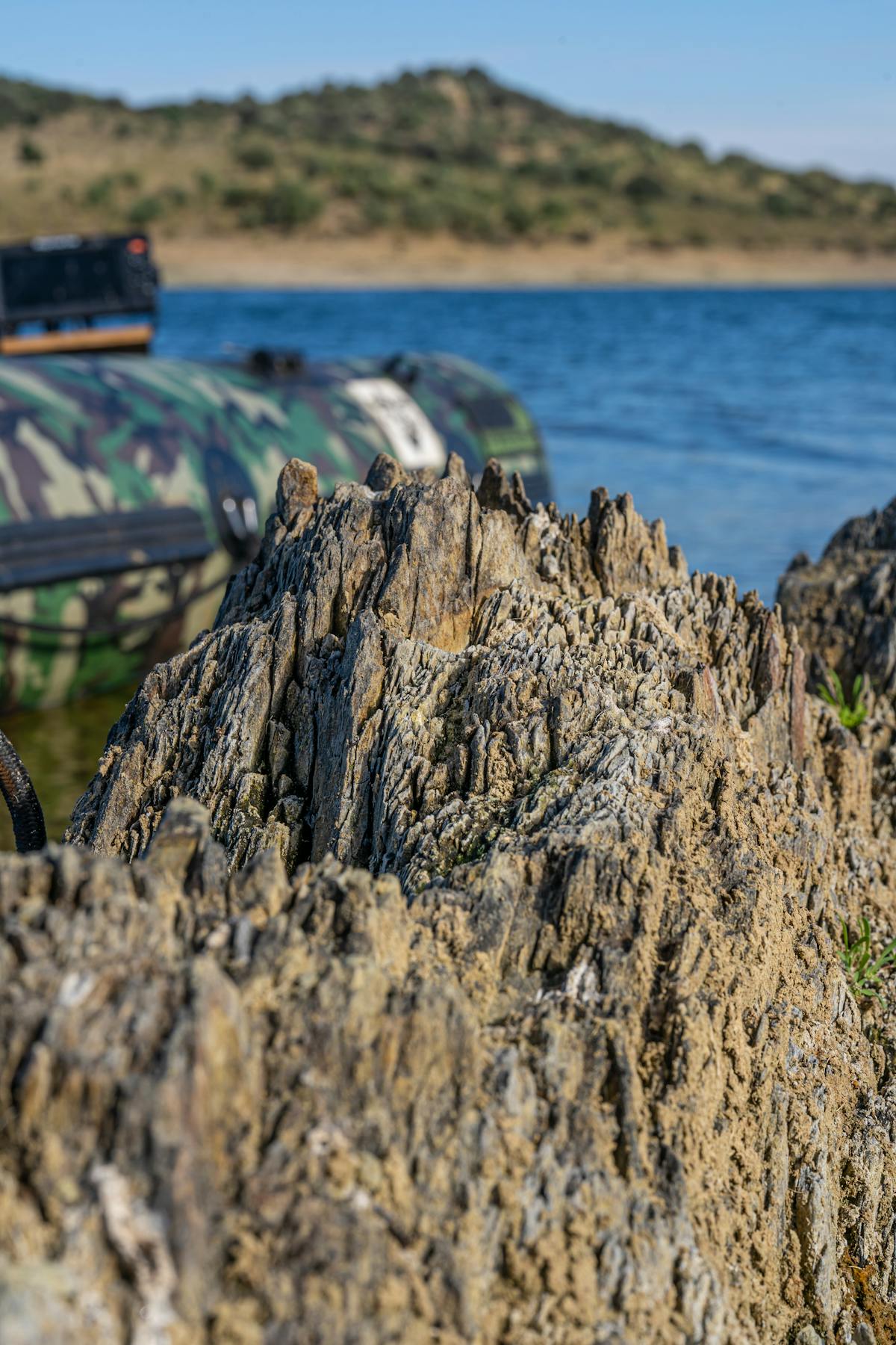 Some big public lakes can be full of rocks or tree stumps, so you need very strong tackle