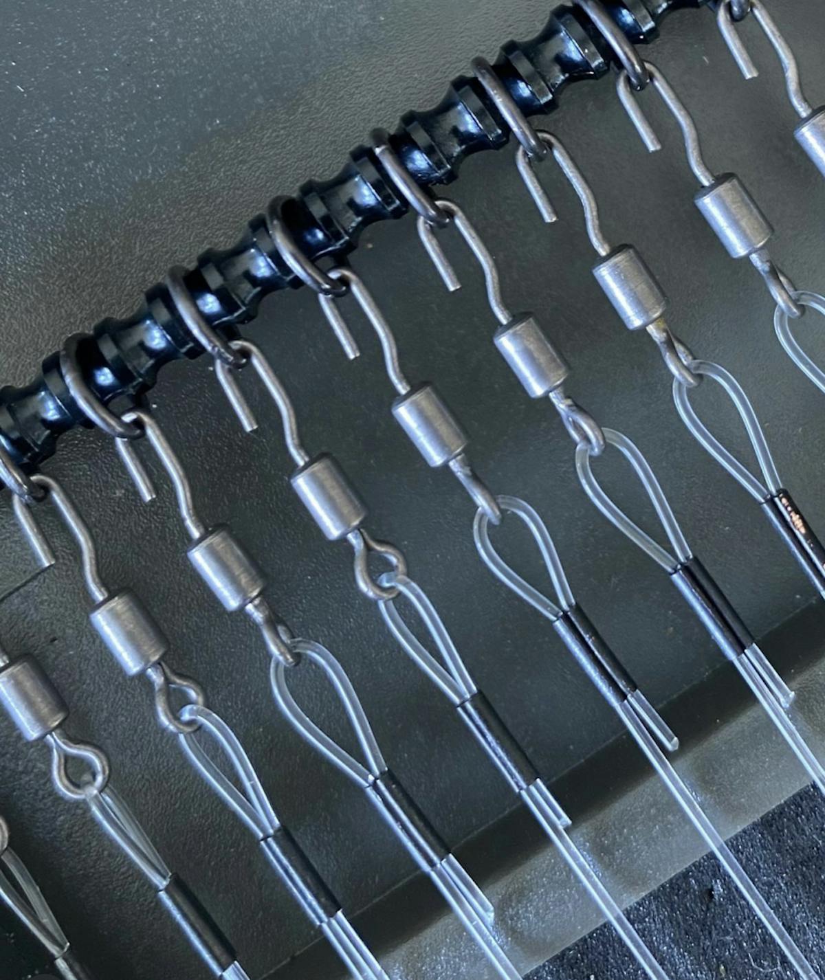 This clever tweak to your Rig Safe makes it very easy to store booms with spinner swivels for Ronnie rigs