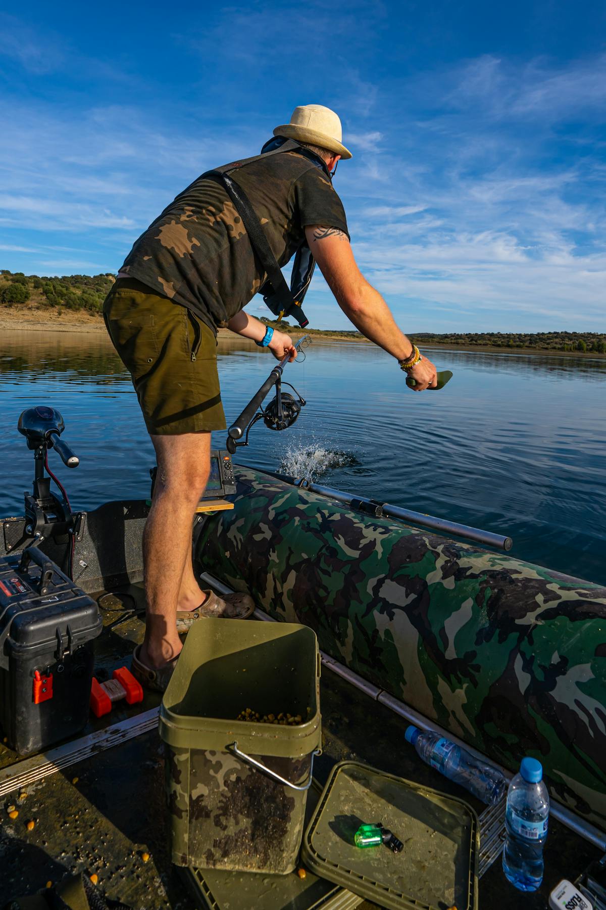 A boat is a very accurate way of baiting around your rig - just be careful not to throw in more than you intended to!