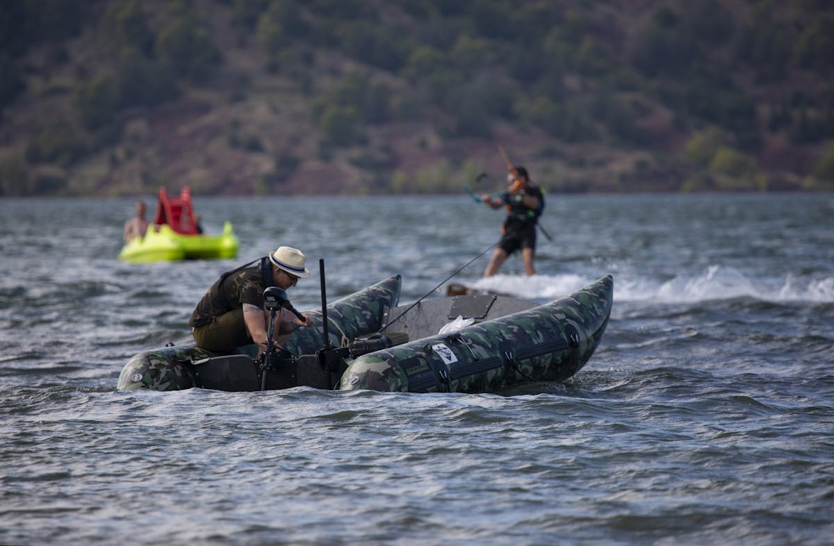 The boat needs to have some sort of keel - often inflatable - to help keep on a straight line in the wind