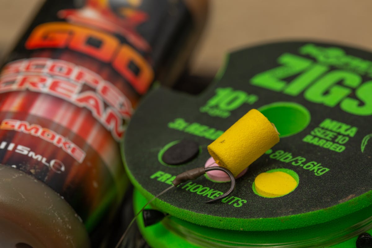 When zig fishing, try squirting a small amount of a smoke type Goo onto your hookbait to give it a boost