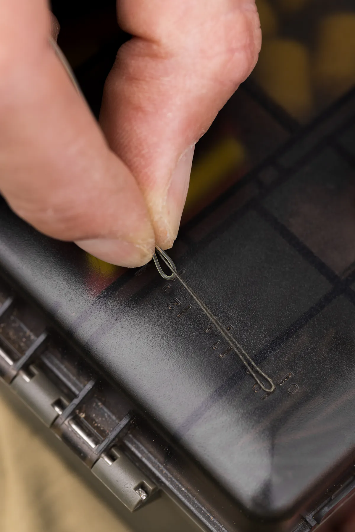 Supple Korda Slip-D braid is attached to stiff Boom material to form Darrell Peck's favourite combi multi rig presentation