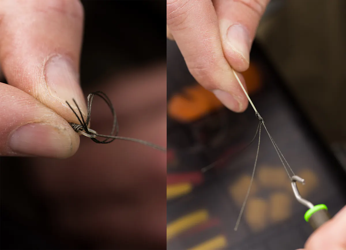The Albright knot is a brilliant way for joining the stiff Boom material to the supple Slip-D Braid, and once you get the hang of it, is easy to tie