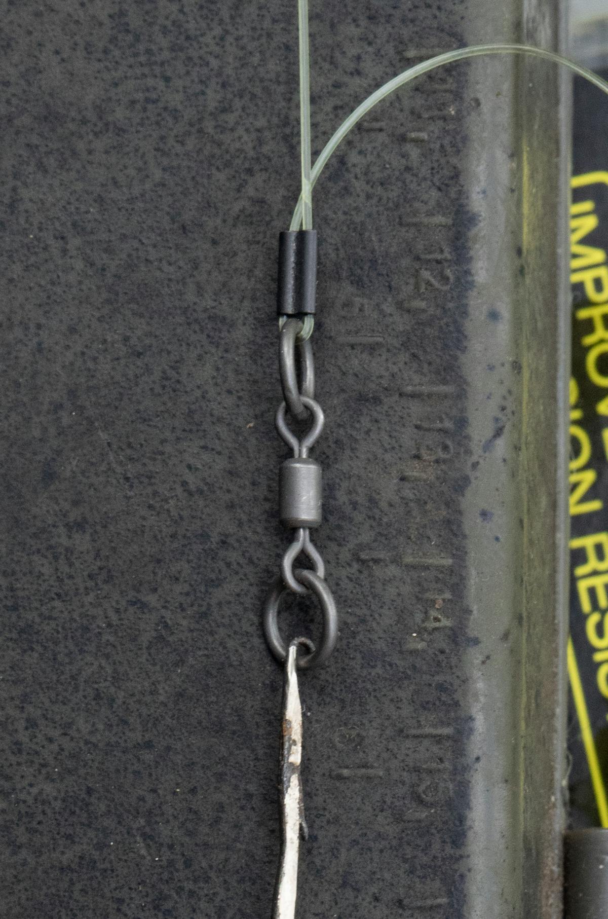 The other end of the boom can be crimped to any sort of swivel, or made into a small loop to attach to a QC swivel and allow you to easily change it