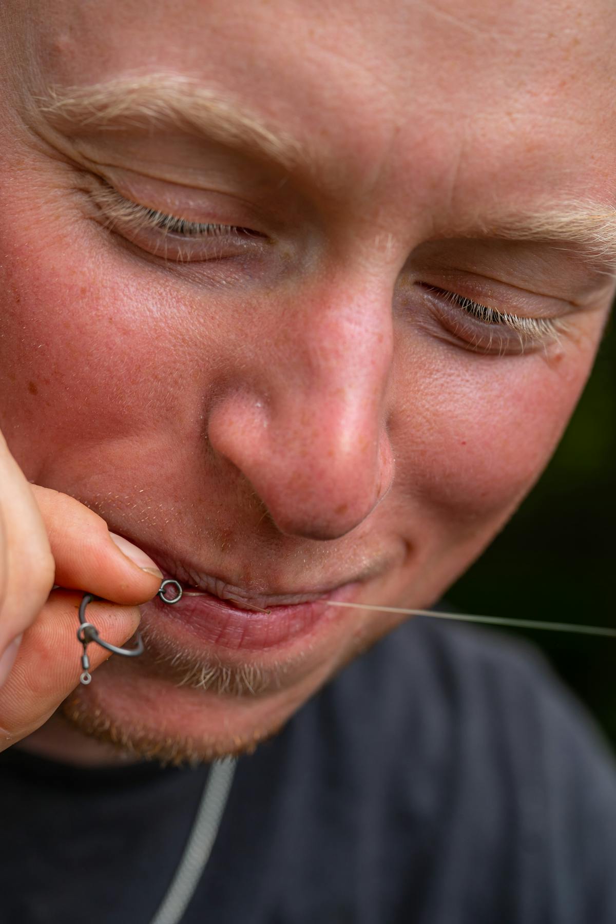 Always moisten any knot with saliva before tightening it