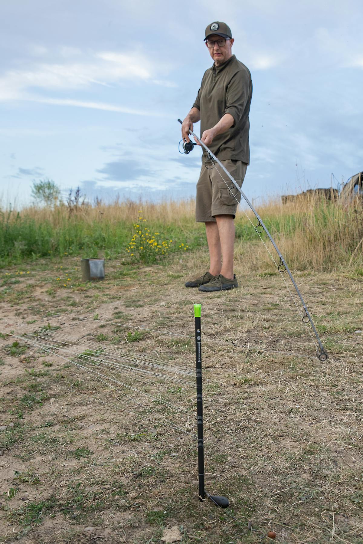 Once you do find a spot with a bare lead, clip up and use your distance sticks to measure exactly how far out it is