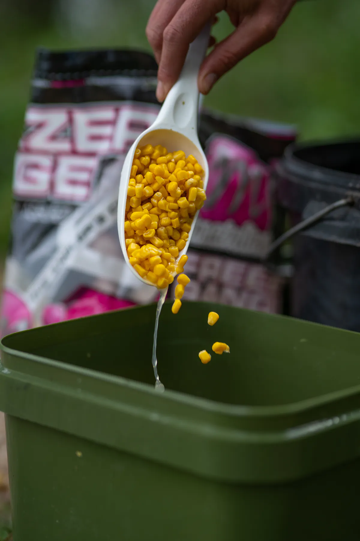 Bulk catering tins of sweetcorn provide a great bait at a very reasonable price